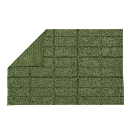 Kleine Wolke Tiles Ekologiczny Dywanik łazienkowy Zielony 60x 60 cm