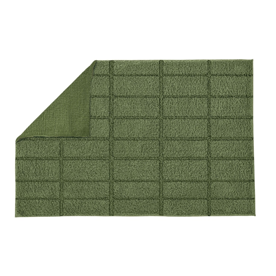 Kleine Wolke Tiles Ekologiczny Dywanik łazienkowy Zielony 60x 60 cm