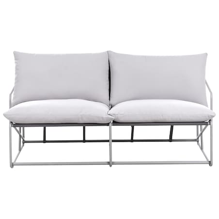 Sofa ogrodowa dla 2 osób PONTE Metal Szary