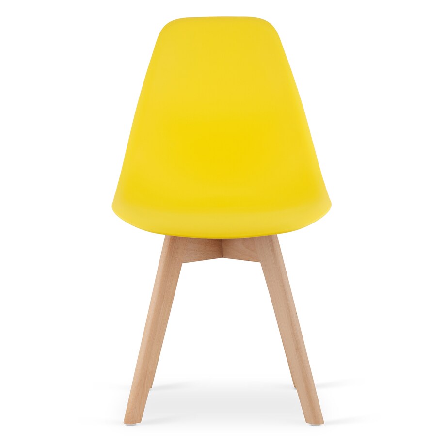 Krzesło do jadalni Kito Żółte, Nogi Naturalne 3 szt.