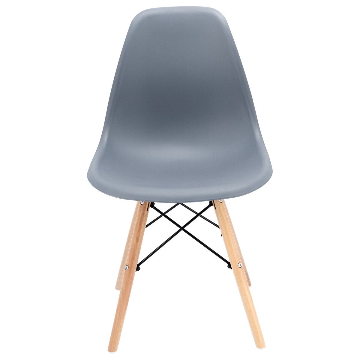 Krzesło skandynawskie wyprofilowane EVA szare