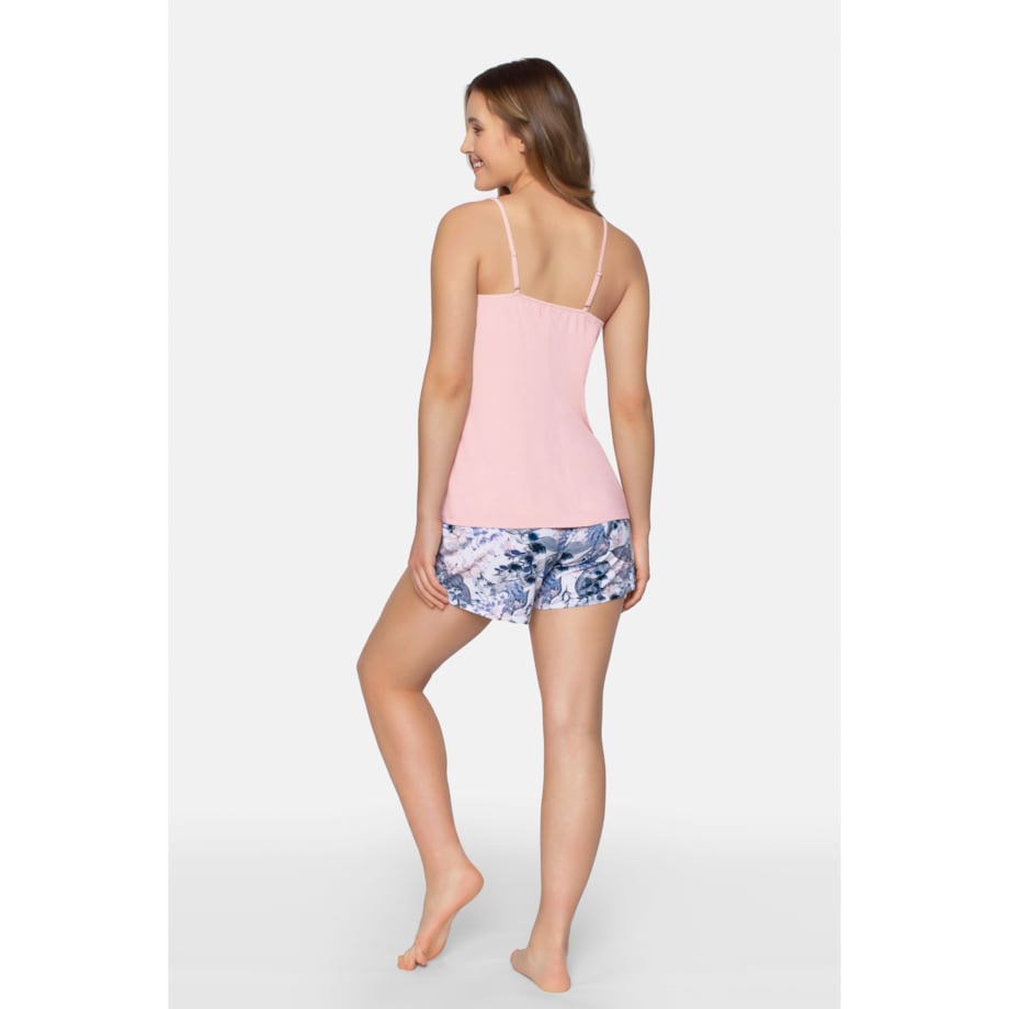 Piżama Primavera (komplet) Różowo-Niebieski, XL
