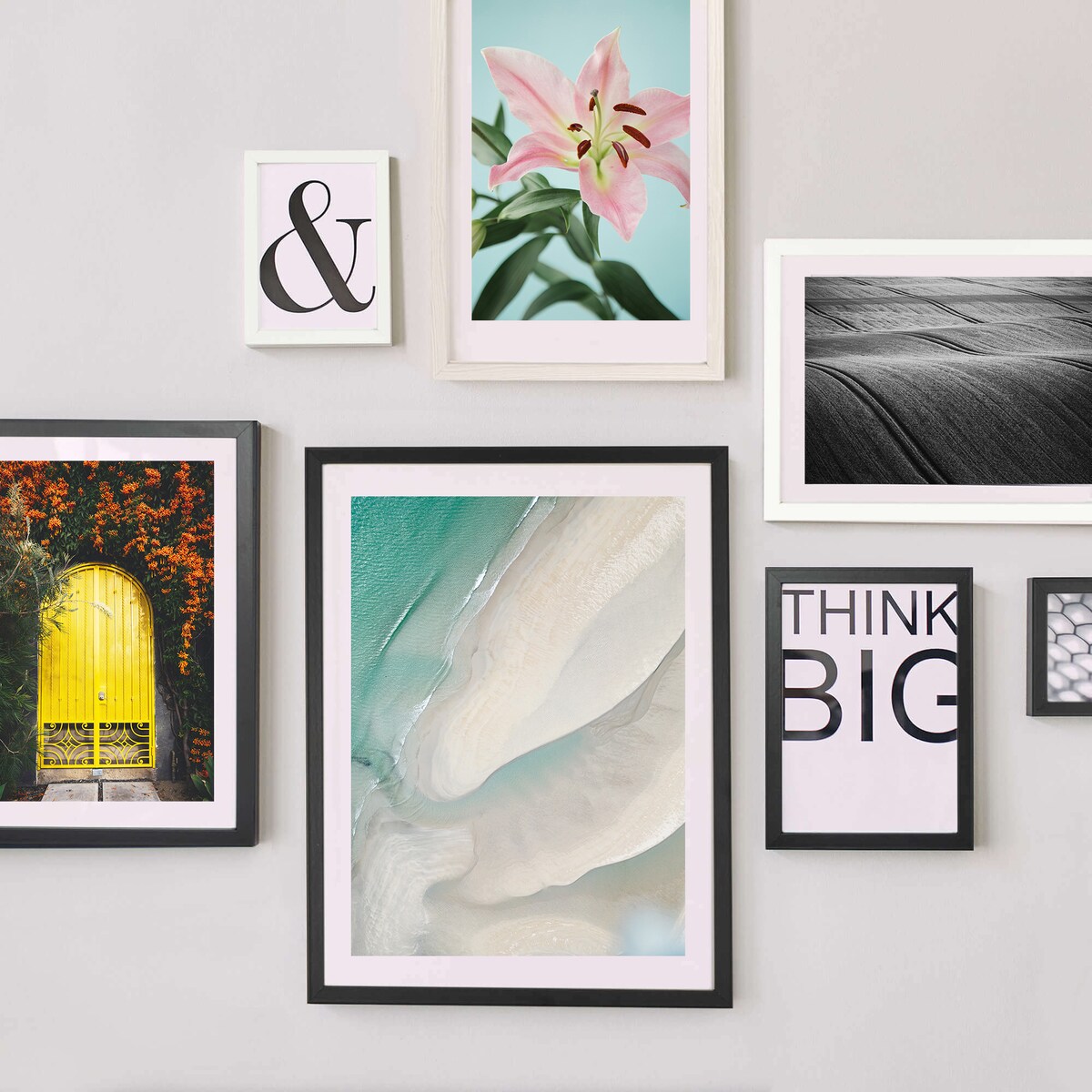 Ramka na zdjęcia 30x40 cm czarna rama MDF z plexi wisząca poziom pion klasyczna ramka