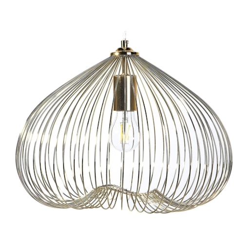 Lampa wisząca metalowa złota TORDINO