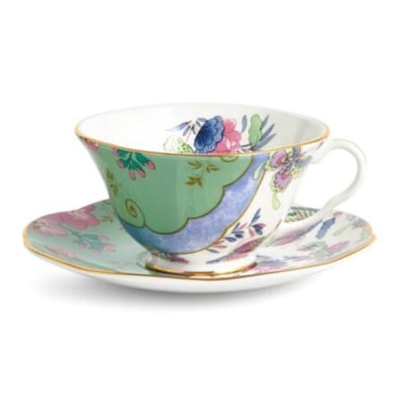 Filiżanka do herbaty ze spodkiem Green Butterfly Bloom Wedgwood