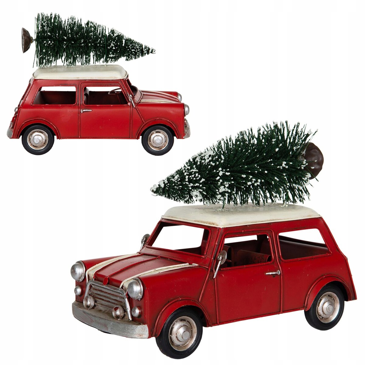 FIGURKA AUTO CHOINKA CZERWONA ŚWIĄTECZNA SAMOCHÓD NA ŚWIĘTA PREZENT 25cm