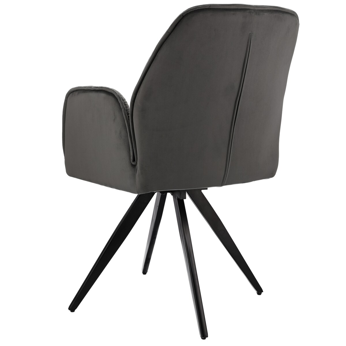 Krzesło welurowe obrotowe PERLA szare