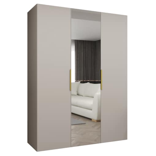 Szafa uchylna otwierana MARBELLA 2 150 wys. 202 cm Kaszmir + u. Złoty