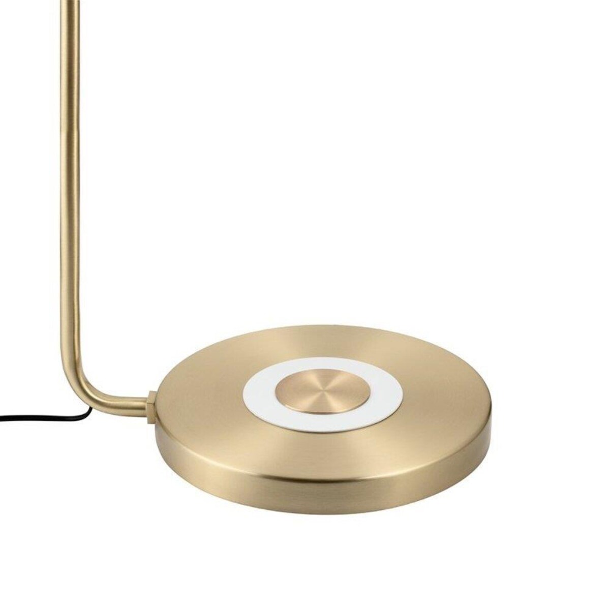 LAMPA podłogowa KKST-MF8872 WHITE okrągła OPRAWA stojąca metalowa złota biała