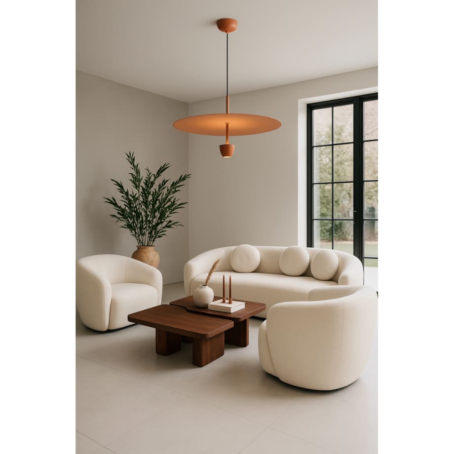 LAMPA WISZĄCA ALUMINIOWA ALTANORA CEGLASTY BRĄZ