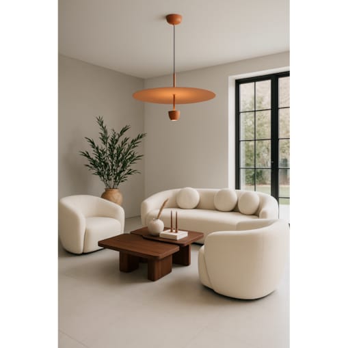 LAMPA WISZĄCA ALUMINIOWA ALTANORA CEGLASTY BRĄZ