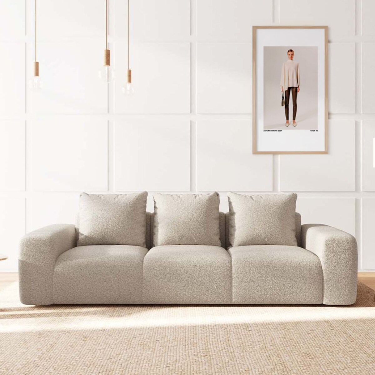 Monce Sofa 3 osobowa beżowa