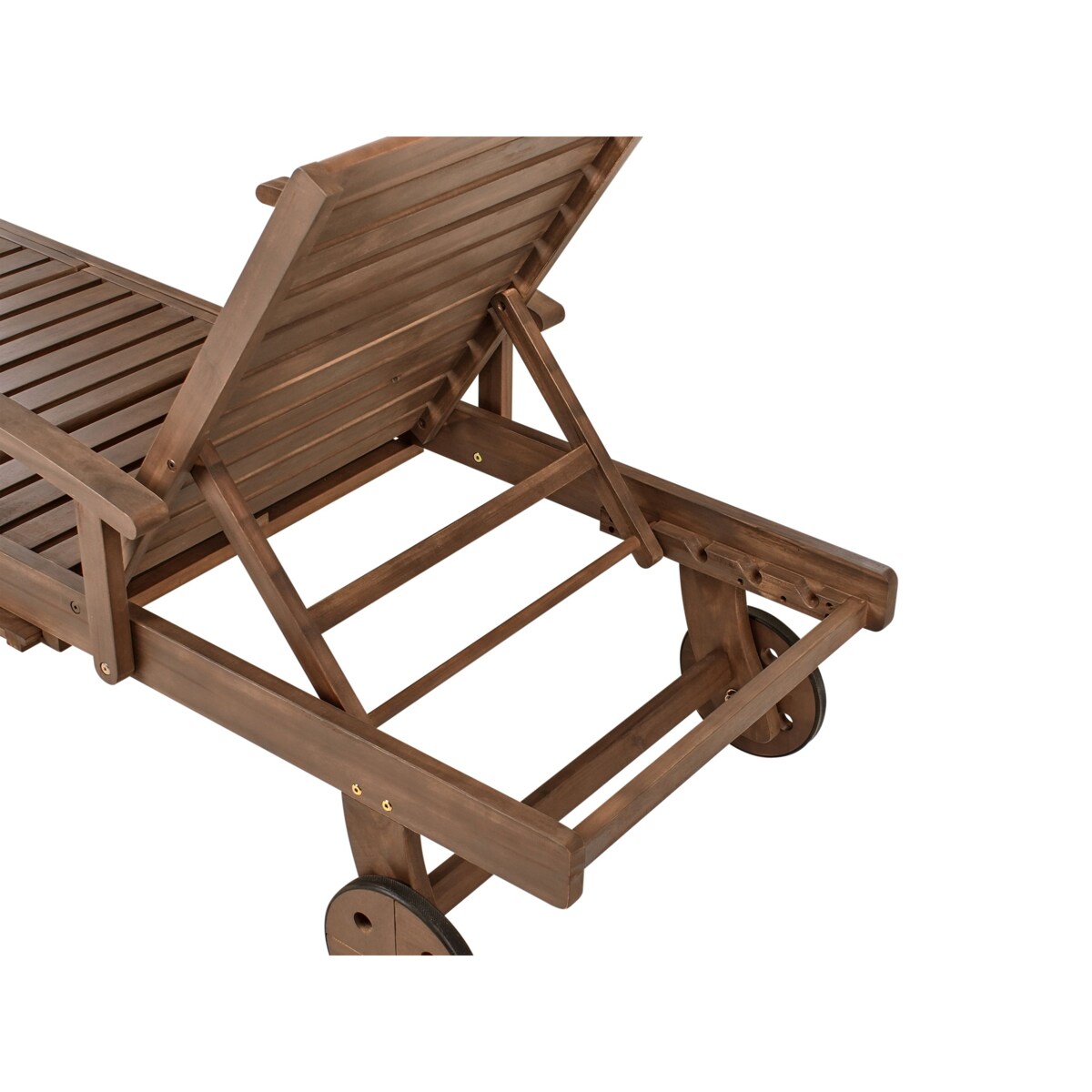 Leżak ogrodowy AMANTEA Drewno akacjowe Ciemnobrązowy