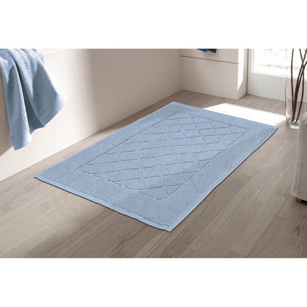 Kleine Wolke Bridge Ekologiczny Dywanik Frotte niebieski 50x 70 cm ECO LIVING