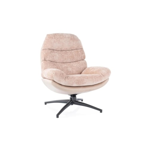 Fotel do salonu GISELLE antyczny róż obrotowy