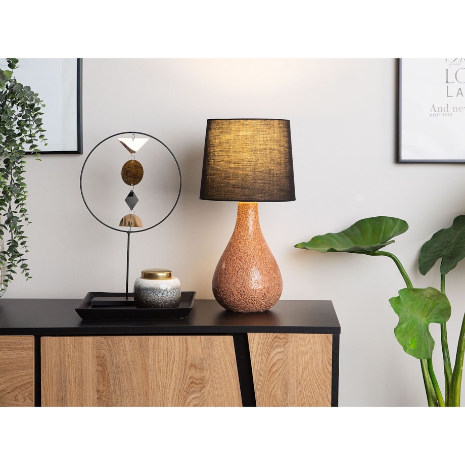 Nowoczesna Lampa Sto owa Ma a Lampka 47 Cm Z Aba urem Czarnomiedziana nowoczesna-lampa-sto-owa-ma-a-lampka-47-cm-z-aba-urem-czarnomiedziana