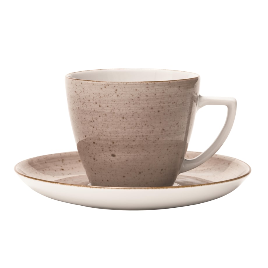 Filiżanka 350 ml ze spodkiem Beata, Dorota brązowa LB22 (6630T)