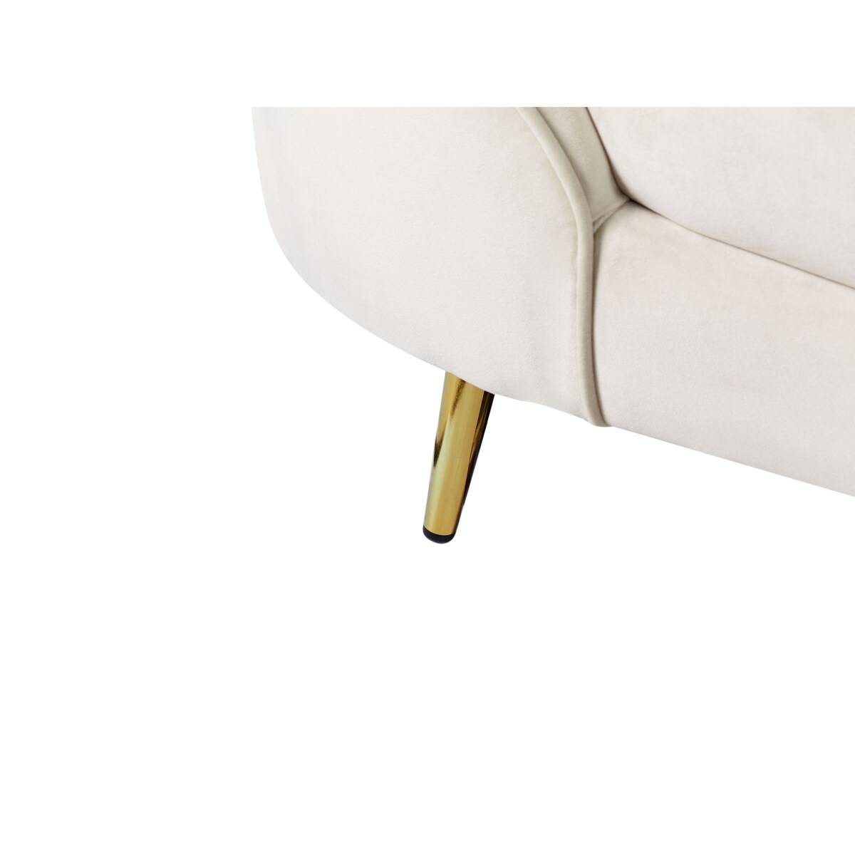 Sofa welurowa beżowa SAVAR