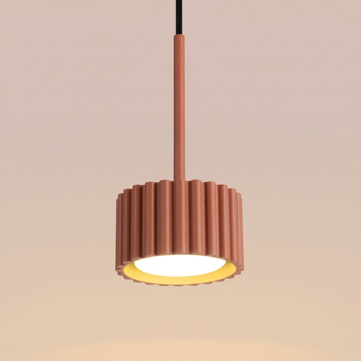 Lampa wisząca AURA 1 ochra czerwona Gx53
