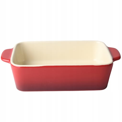 NACZYNIE ŻAROODPORNE MAŁE CERAMICZNE CZERWONE DO PIEKARNIKA PIECZENIA 20cm