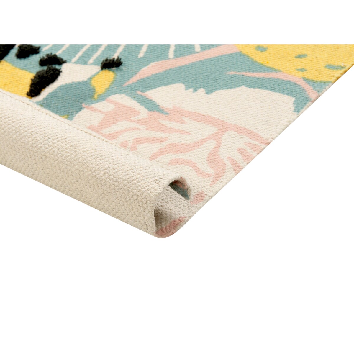 Dywan dziecięcy bawełniany motyw zwierzęcy 80 x 150 cm wielokolorowy TUTUT