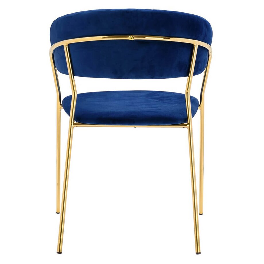 Welurowe krzesło Margo KH121100121.64 King Home pikowane ciemnoniebieskie