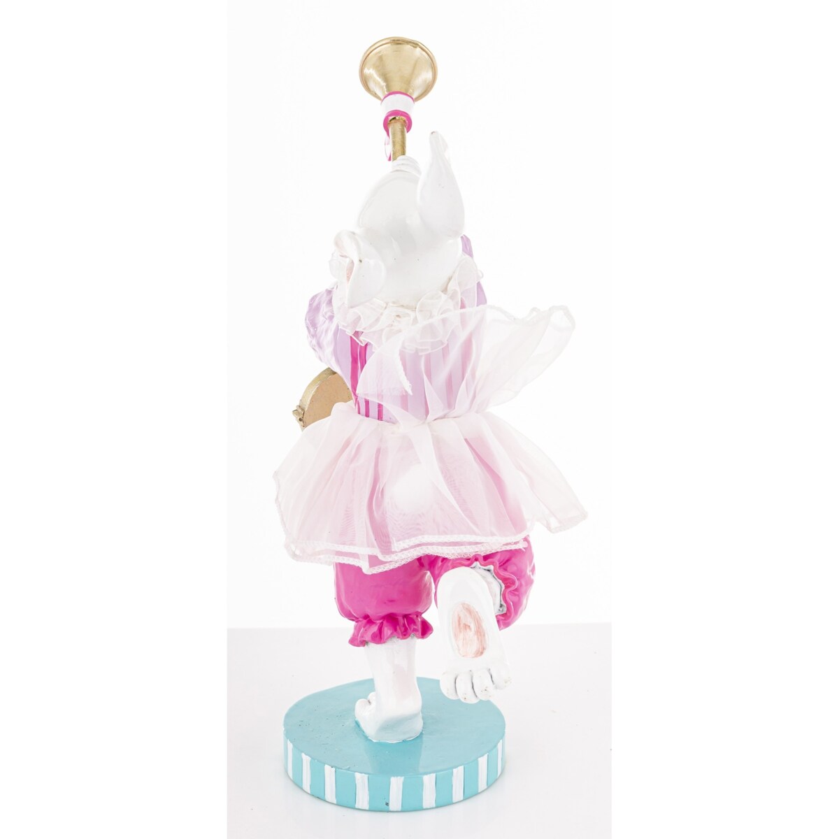 Dekoracja - króliczka z trąbką i zegarem 30x25x15 cm CIRCUS-3