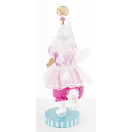 Dekoracja - króliczka z trąbką i zegarem 30x25x15 cm CIRCUS-3