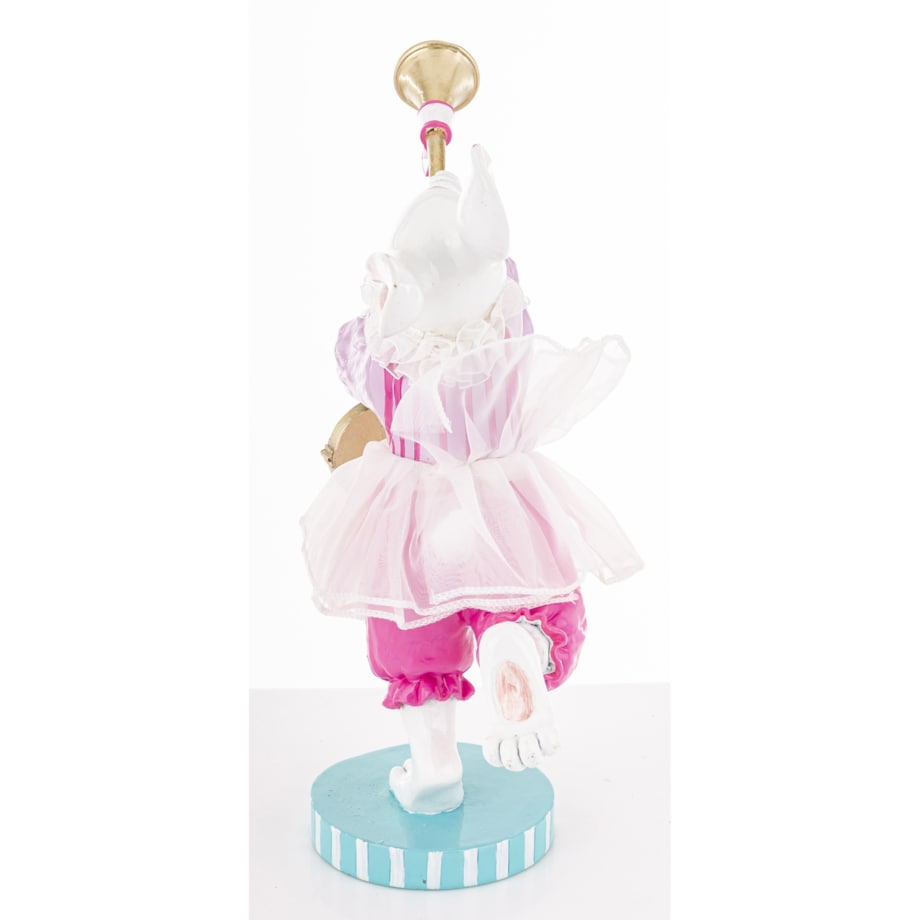 Dekoracja - króliczka z trąbką i zegarem 30x25x15 cm CIRCUS-3