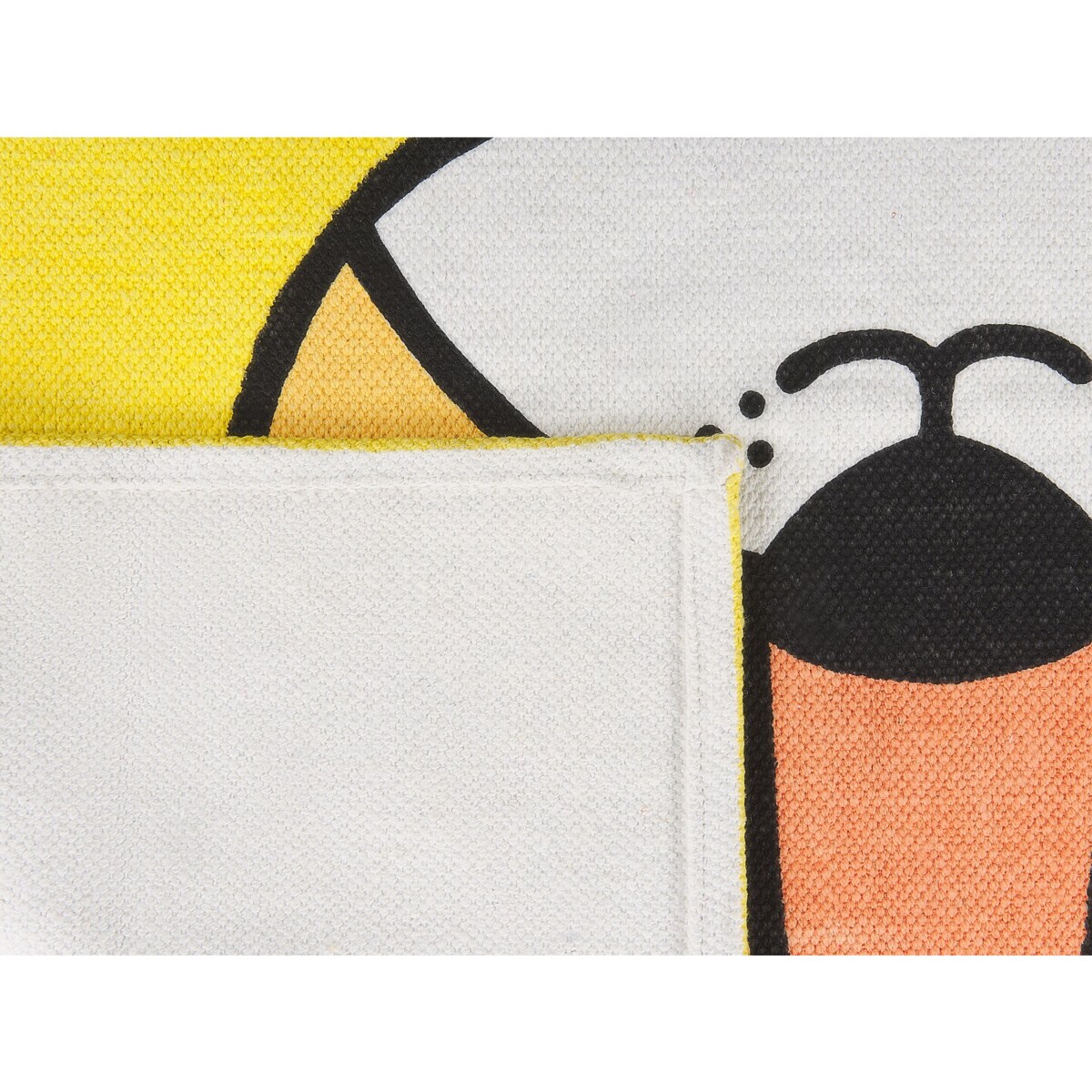 Dywan dziecięcy bawełniany motyw tygrysa 60 x 90 cm żółty RANCHI