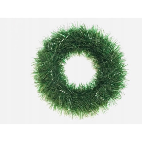 WIANEK sztuczny BŁYSZCZY SIĘ świąteczny na drzwi okno stroik 30cm zielony