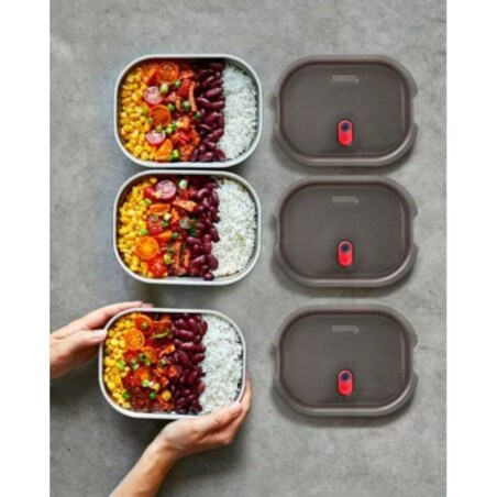 Stalowy lunchbox S, 600 ml, Black+Blum