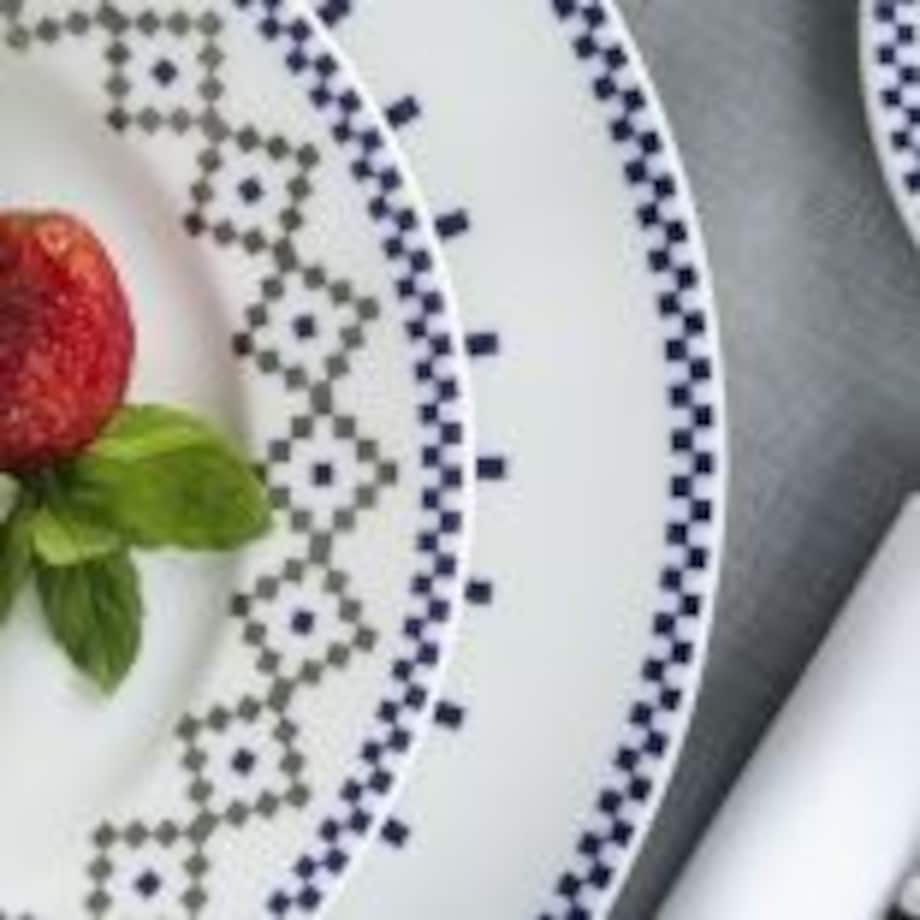 Zestaw obiadowo-kawowy dla 6 osób 30 el. Folk Fusion Norwegia G831