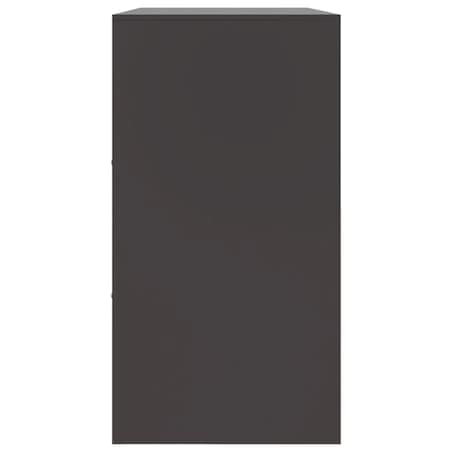 vidaXL Szafka, czarna, 99x39x73 cm, stalowa