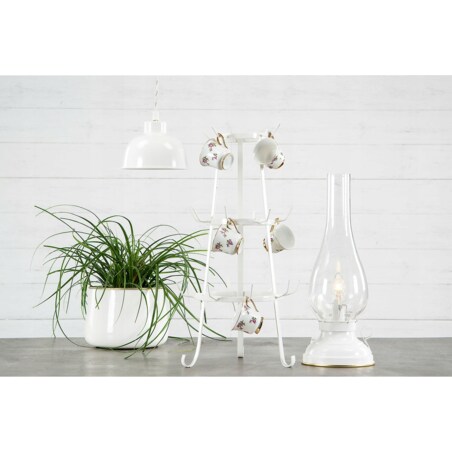 LAMPA wisząca NALA metalowa biała śr. 14cm