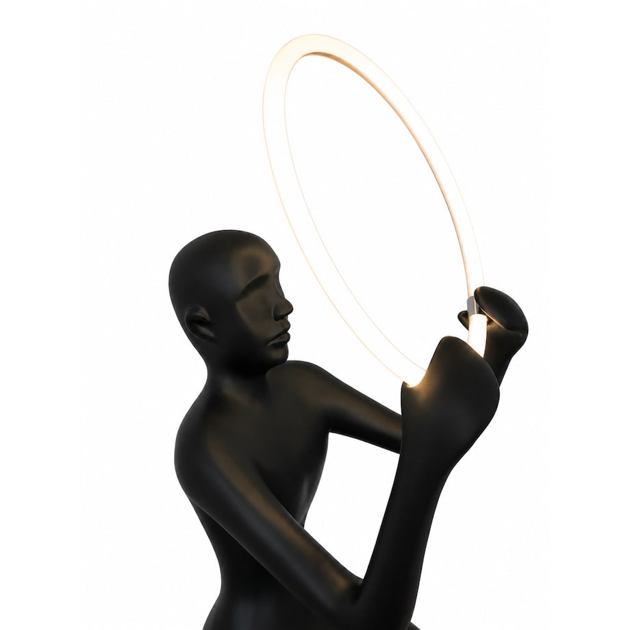 Lampa podłogowa LED – rzeźba kobiety – designerska lampa human do salonu – OLIA
