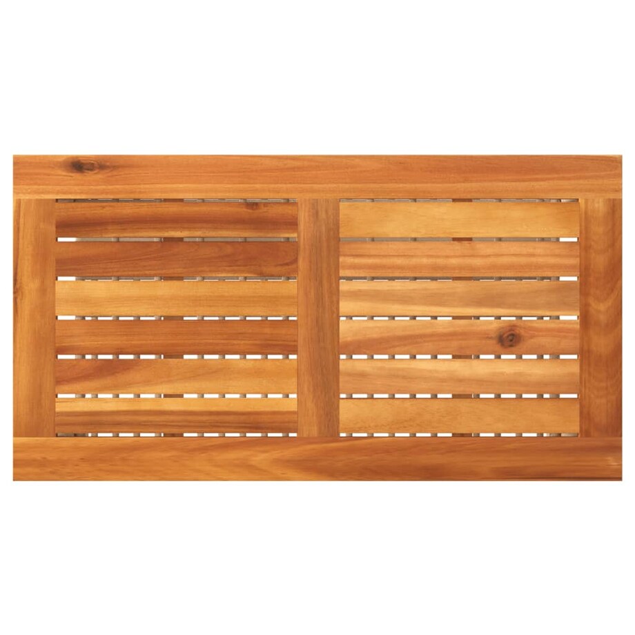 vidaXL Stolik ogrodowy, beżowy, 70x38x42 cm, polirattan i akacja