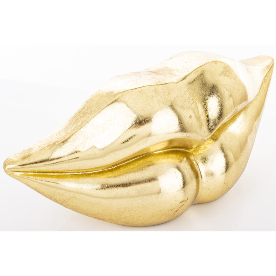 Dekoracja - złote USTA 13,5x28x8,5 cm small