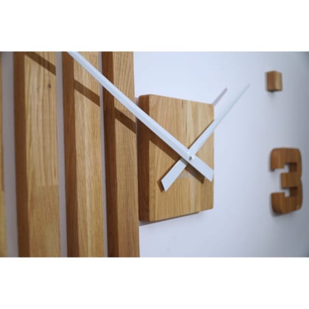Drewniany zegar ścienny dębowy LAMELE 100cm