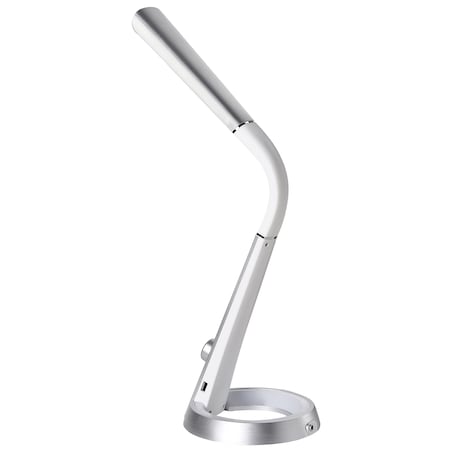 Lampa biurkowa LED CANOPUS Z portem USB Srebrny