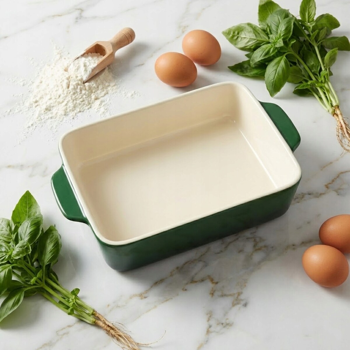 NACZYNIE ŻAROODPORNE CERAMICZNE 27cm DO PIEKARNIKA PIECZENIA LASAGNE DUŻE