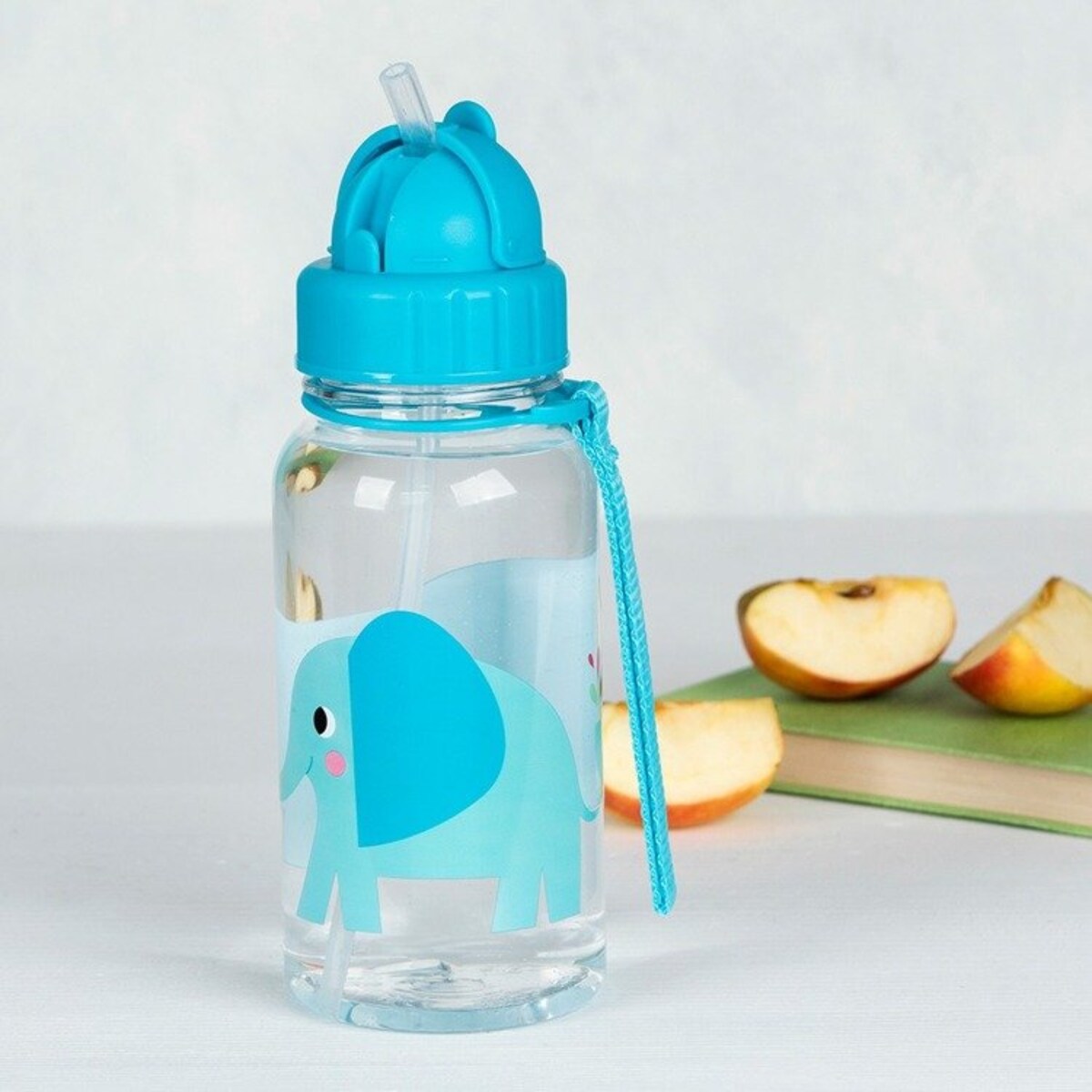 Bidon na wodę ze słomką 500 ml dla dziecka, Słoń Elvis, Rex London