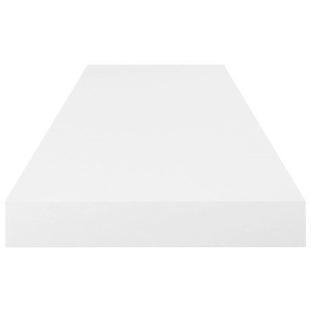 vidaXL Półki ścienne, 2 szt, wysoki połysk, białe, 80x23,5x3,8 cm, MDF