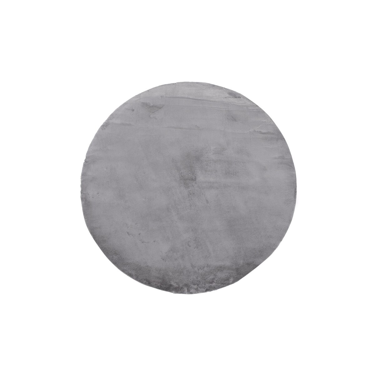 Dywan Rabbit okrągły Szary Futro Królika Topila 4000 futrzany 120x120