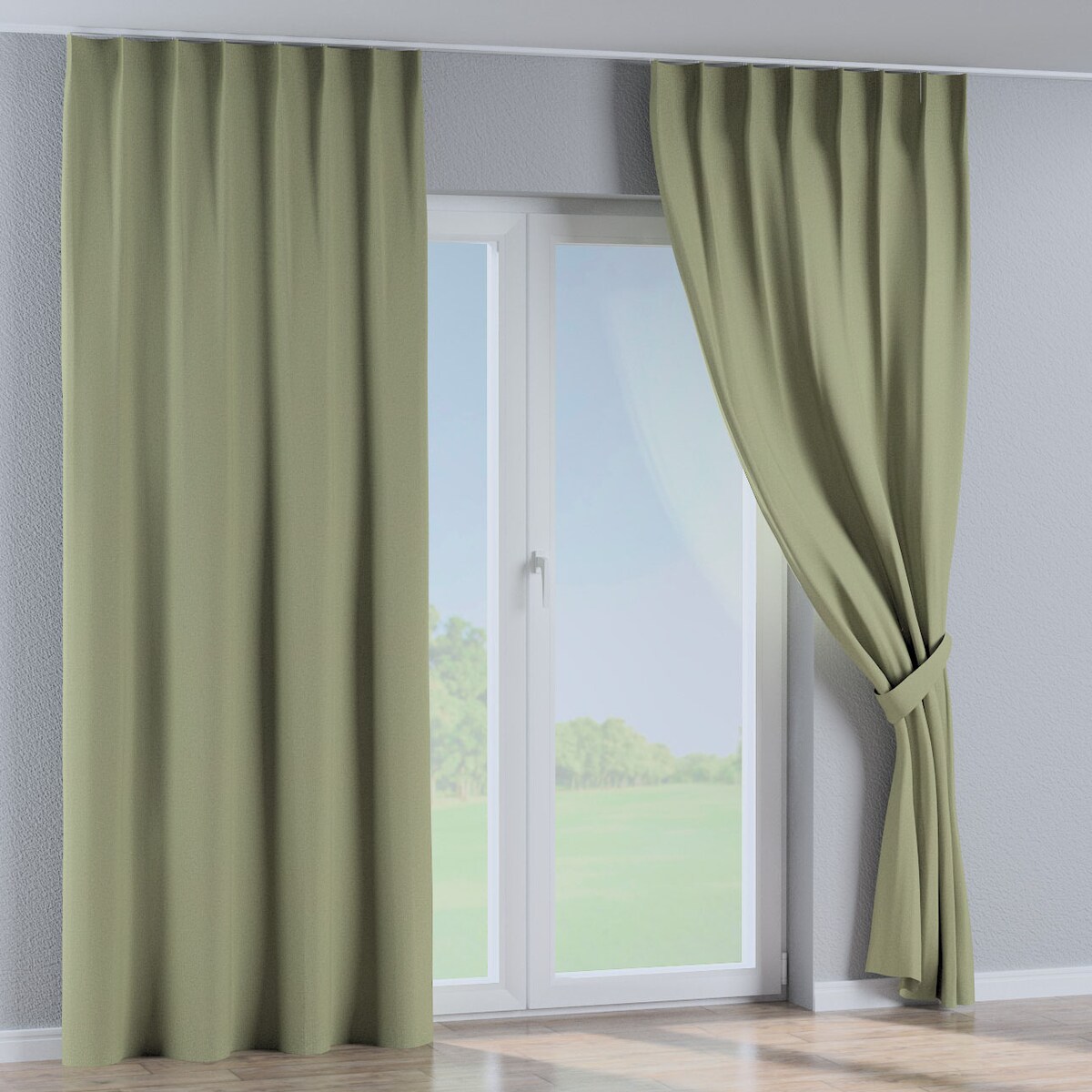 Zasłona na haczykach flex pojedynczych 130x260 zielony