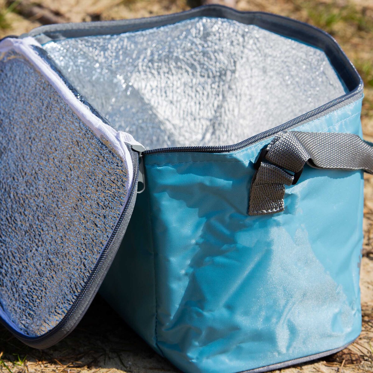 Torba Termiczna Izolacyjna Turystyczna Na Plażę Piknik Lunch Obiad 8 L Niebieski