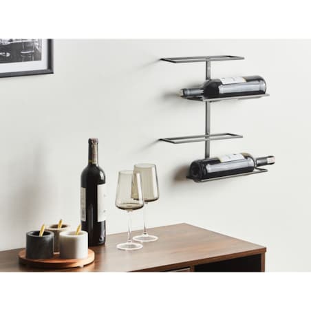 Półka wisząca na wino czarna EINSTEINIUM