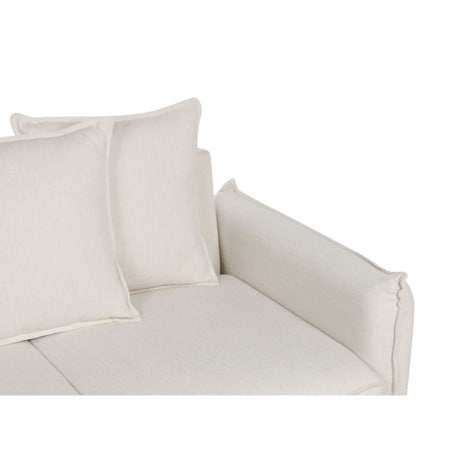 Sofa rozkładana z pojemnikiem biała KRAMA