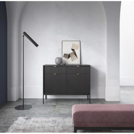 Komoda MILONA 2D2S 104 cm czarna mat
