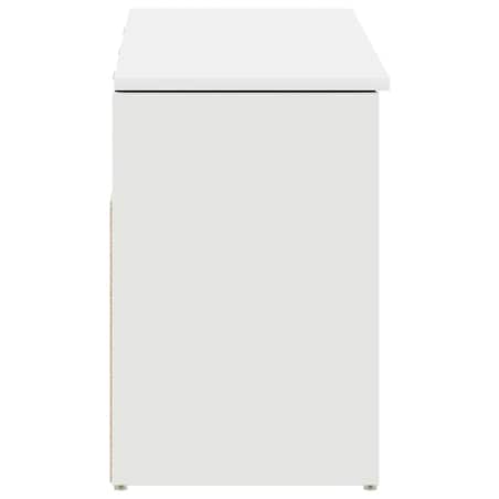 vidaXL Ławka z miejscem na buty, biała, 102x30,5x45 cm